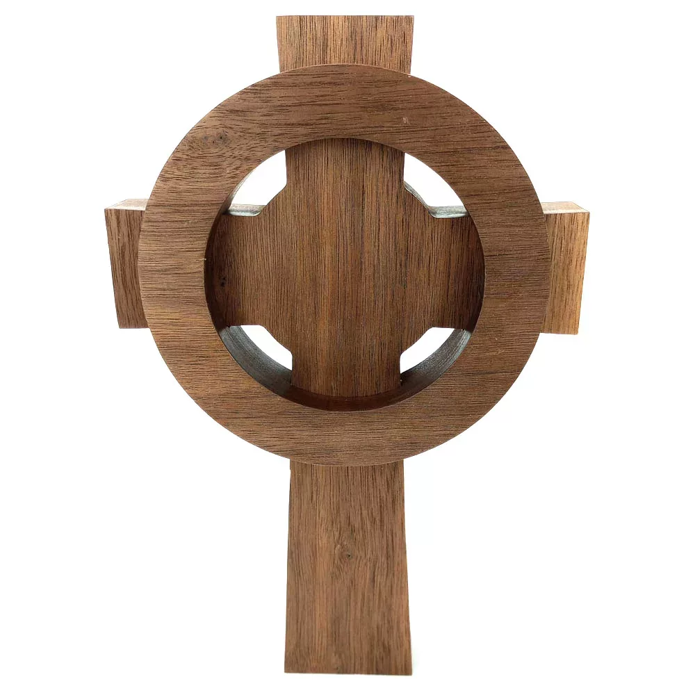 Walnut Celtic Cross Back Side - Twigg Homemade