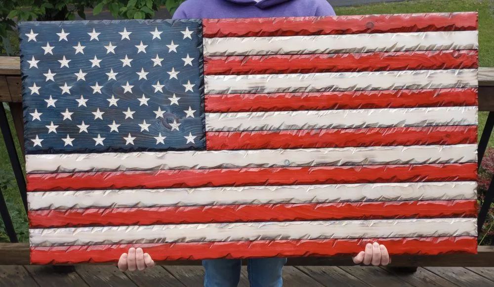 Rustic American Flag