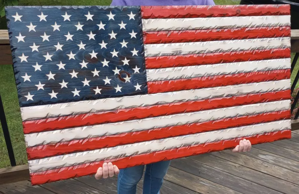 Rustic American Flag