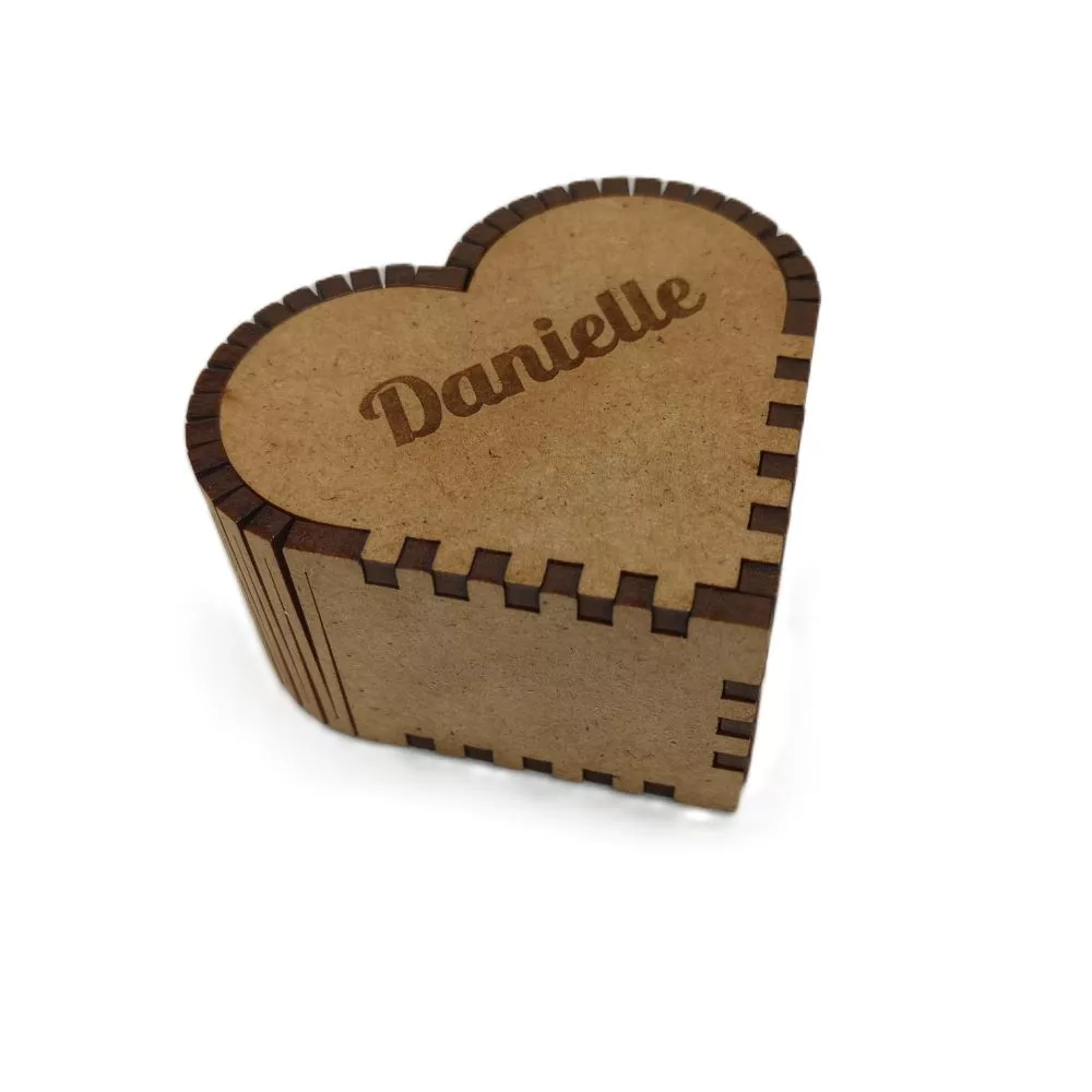 MDF Heart Favor Keepsake Box